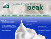 Tablet Screenshot of peakfoods.com